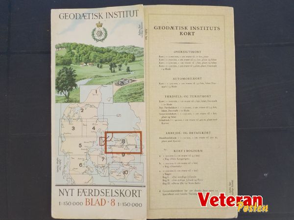 Vejkort Nordsjlland 1946 Frdselskort
